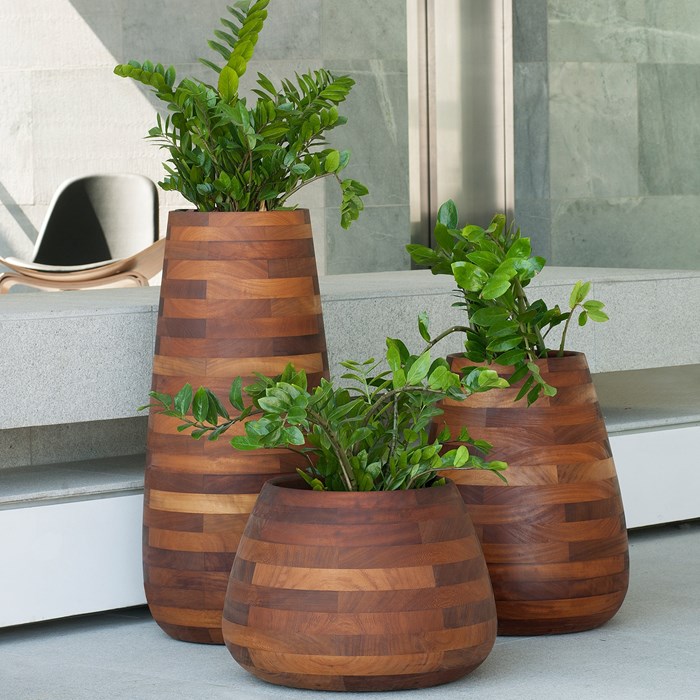 Picture of TUBER Iroko Timber Planter