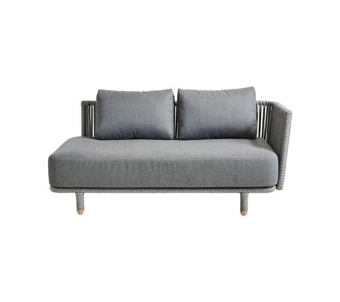 Picture of Moments 2-seater sofa, left module, incl. Grey cushion set, Cane-line AirTouch