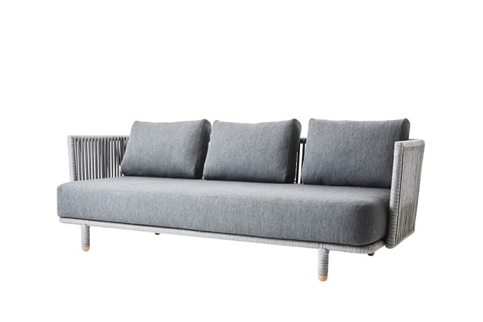 Picture of Moments 3-seater sofa, incl. Grey cushion set, Cane-line AirTouch